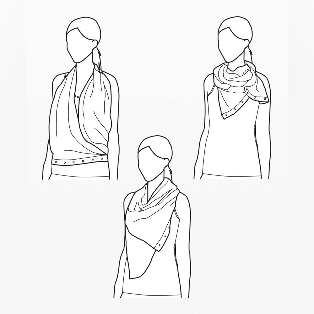 Lululemon‎ Customizable Snap Multi-wear Versatile All-Seasons Scarf Ultra Violet